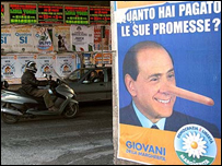 İtalya'da bir seçim posteri