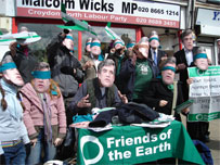 Climate change protestors in masks