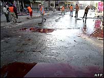 بغداد میں دھماکے کے بعد کا منظر