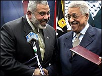 محمود عباس و اسماعیل هنیه