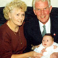 Proud grandparents - Sally and Norman with their grand-daughter Michelle