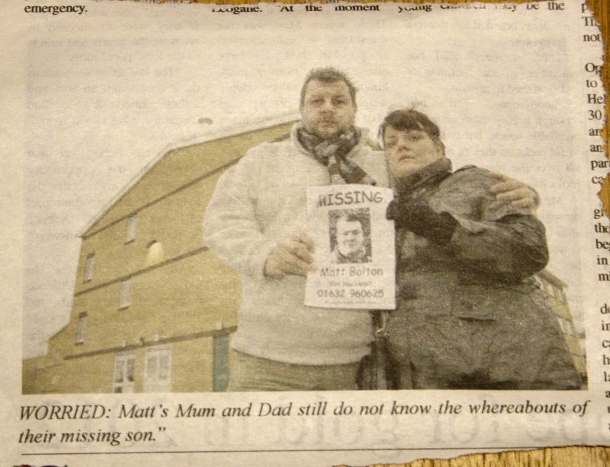 Matt's parents in the paper.