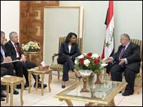 कोंडोलीज़ा राइस और जैक स्ट्रॉ