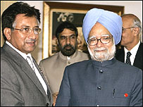 صدر مشرف اور انڈیا کے وزیر عظم منموہن سنگھ کی ملاقات 