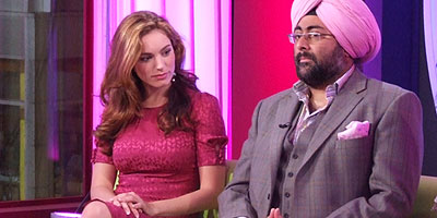 Kelly Brook in The One Show studio
