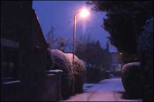 Lamp post in the snow