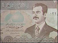 Nota antiga do dinar