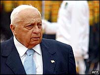 O primeiro-ministro isralense, Ariel Sharon