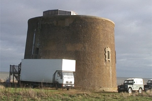 Richard has lived at the martello tower at Bawdsey for a year. It's under threat from the sea.