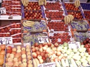 A fruit and vegetable market