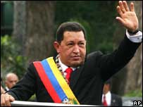 O presidente da Venezuela, Hugo Chávez