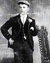 Young man posing for photograph