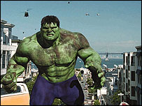 Cena do filme "Hulk", de Ang Lee