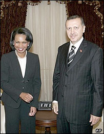 کاندولیزا رایس و رجب طیب اردوغان