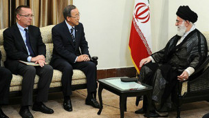 آیت الله خامنه ای و بان کی مون