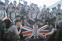 Milwyr Prydain yn paratoi i fynd i'r Falkland