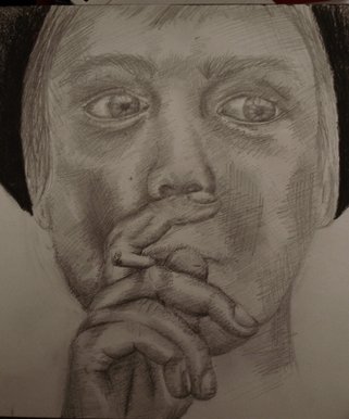 Man smoking cigarette