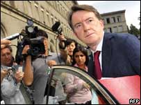 Comissário europeu de Comércio, Peter Mandelson