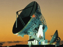 Goonhilly's Antenna 1 - 'Arthur' - at sunset