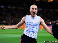 Celebración de iniesta