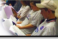 Image of actors reading scripts