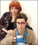 <font face="Verdana, Arial, Helvetica, sans-serif" size="2">Alison Steadman as Pauline Mole and Stephen Mangan as Adrian Mole</font>
