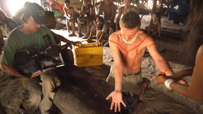 Bruce takes part in the ant ceremony