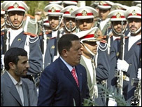 مراسم استقبال رسمی احمدی نژاد از چاوز 19 نوامبر