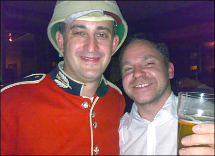 Ben and England fan in Rourke's Drift uniform