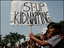 Students demonstrate against kidnappings in Bihar (Photo: Prashant Ravi)