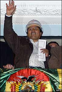 O presidente da Bolívia, Evo Morales