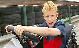 Picture: Charlie in his car