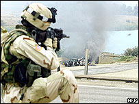 Americký voják ve městě Fallúdža