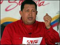 O presidente da Venezuela, Hugo Chávez