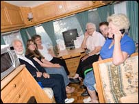 Caravan party in Tewkesbury (taken by Tim Aston)