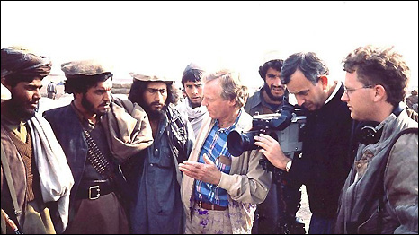 In the Pansheer Valley in Afghanistan in the 80's, Brian Barron, cameraman Eric Thirer and Fred Scott.