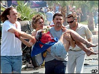 Zraněná po výbuchu