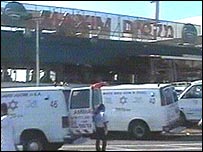 Cena do restaurante atacado em Haifa