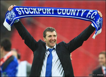 Stockport County manager Jim Gannon.