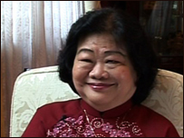 Bà Trương Mỹ Hoa trả lời phỏng vấn BBC tại Phủ Chủ tịch ở Hà Nội hồi tháng 8/2008