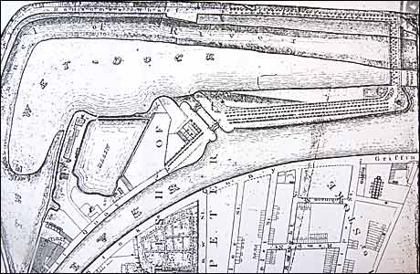 1842 Wet Dock and New Cut