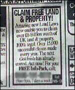 Free land advertisement