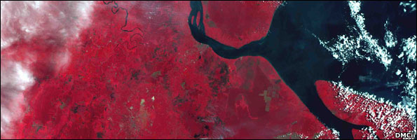 Satellite image of Indonesia