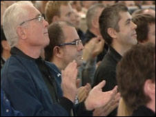 Filton workers applaud the take-off
