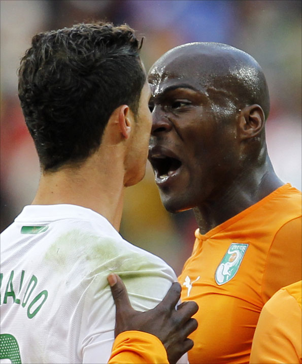 Cristiano Ronaldo and Guy-Roland Demel