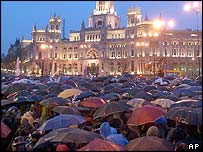 Manifestação em Madri