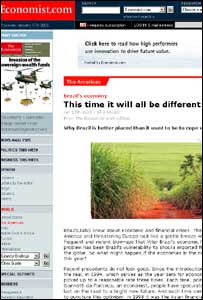 Artigo na versão online da revista 'The Economist'