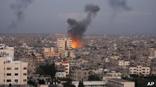 Gaza após ataque israelense (Foto: AP)