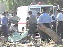 Ambulâncias foram levadas rapidamente ao local 