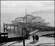 Plymouth Pier after the March 1941 raids